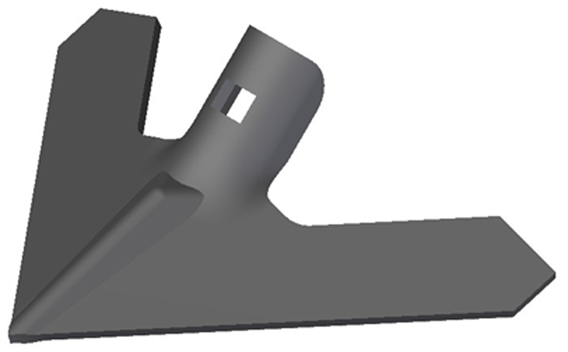Cultivator point 15067 with rib